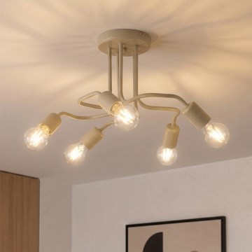 Površinski montirani luster CHARLIE 5xE27/15W/230V bež