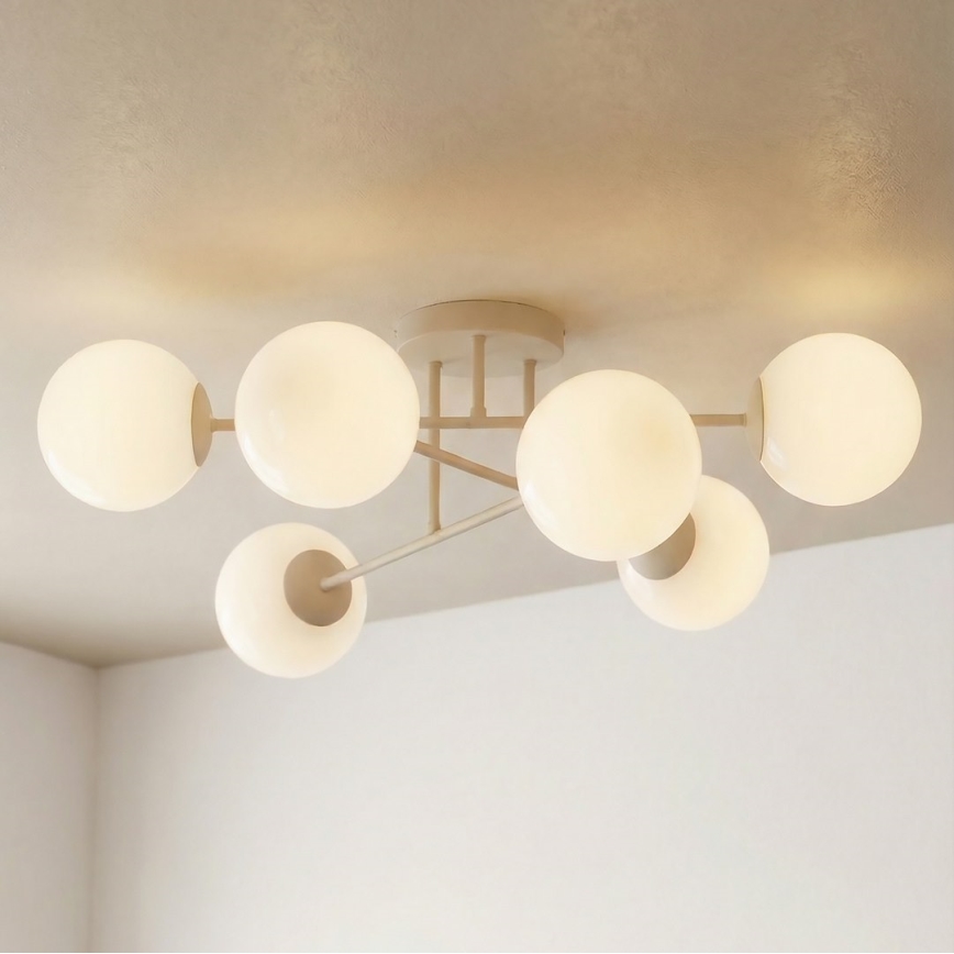 Površinski montirani luster ROMA 6xE14/10W/230V bež