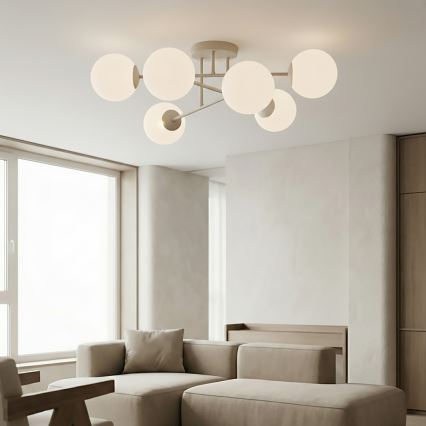 Površinski montirani luster ROMA 6xE14/10W/230V bež