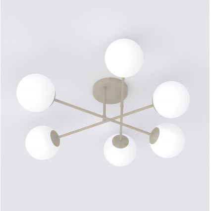 Površinski montirani luster ROMA 6xE14/10W/230V bež