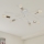 Površinski montirani stropni luster CAMBRIDGE 6xE27/15W/230V mesing/bijela