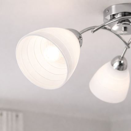 Površinski montirani stropni luster CLARA 3xE27/15W/230V, sjajni krom