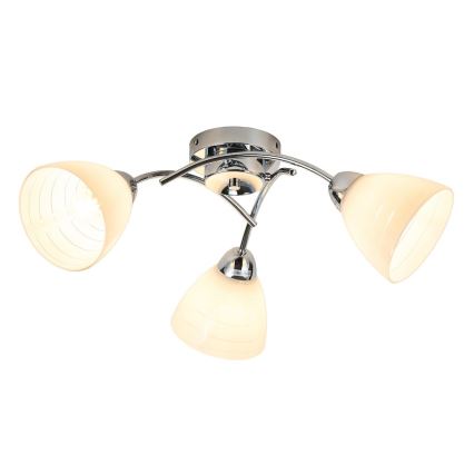 Površinski montirani stropni luster CLARA 3xE27/15W/230V, sjajni krom