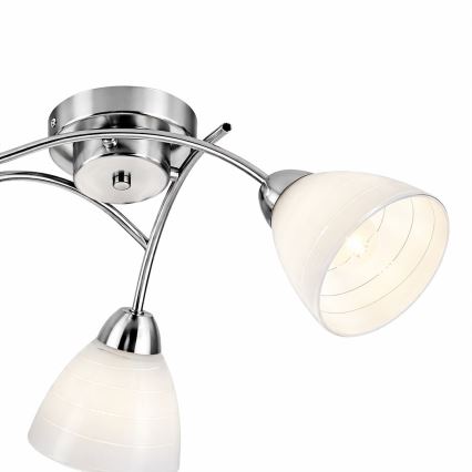 Površinski montirani stropni luster CLARA 3xE27/15W/230V, sjajni krom