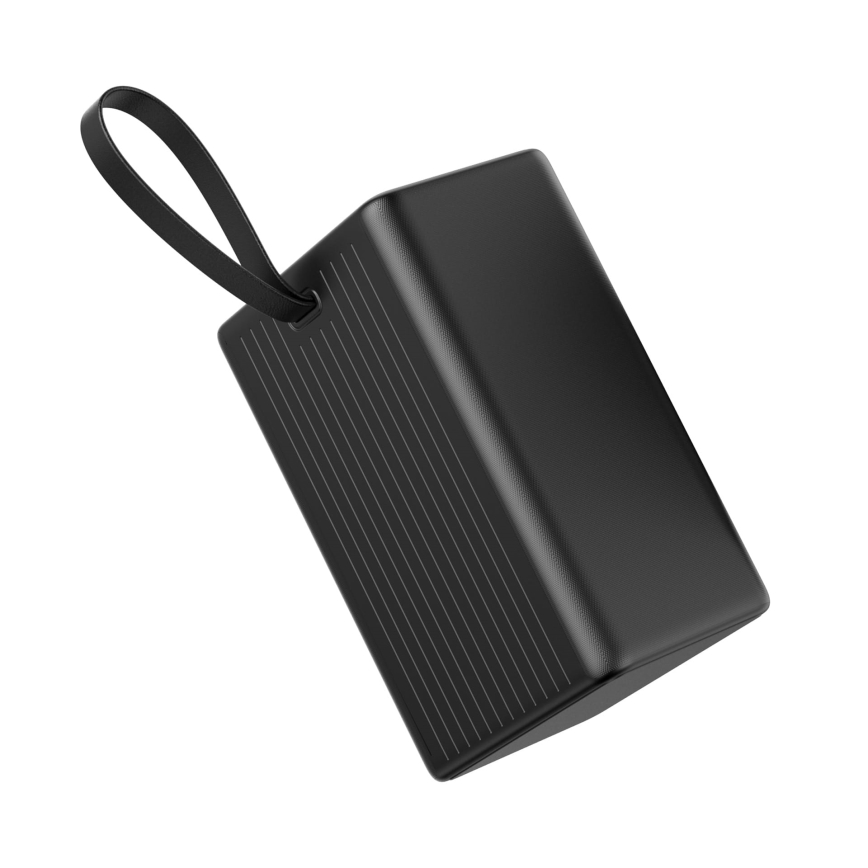 Powerbank 8000 mAh Power Delivery 4xUSB-A + 2xUSB-C s LED svjetiljkom i USB-C kabelom 1 m, crna