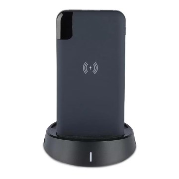 Power Bank 8000mAh/3,7V s bežičnim punjenjem i dok stanicom plava