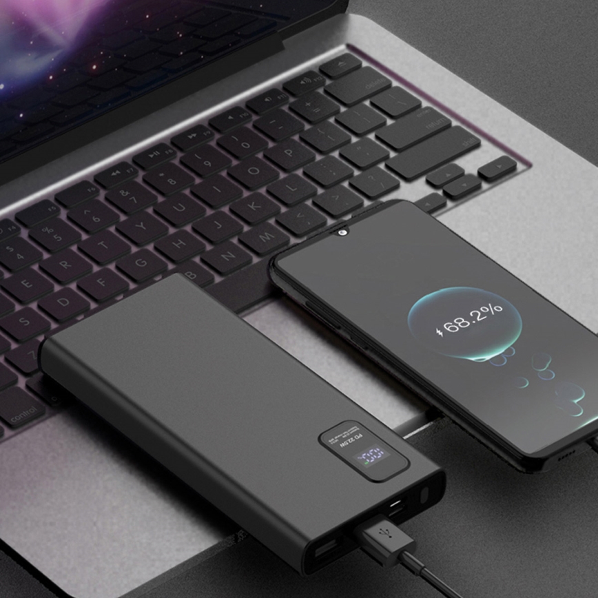 Power Bank s LED zaslonom Power Delivery 10000 mAh 3,7V crna