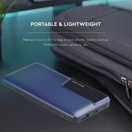 Power Bank sa zaslonom 10000mAh/3,7V plava