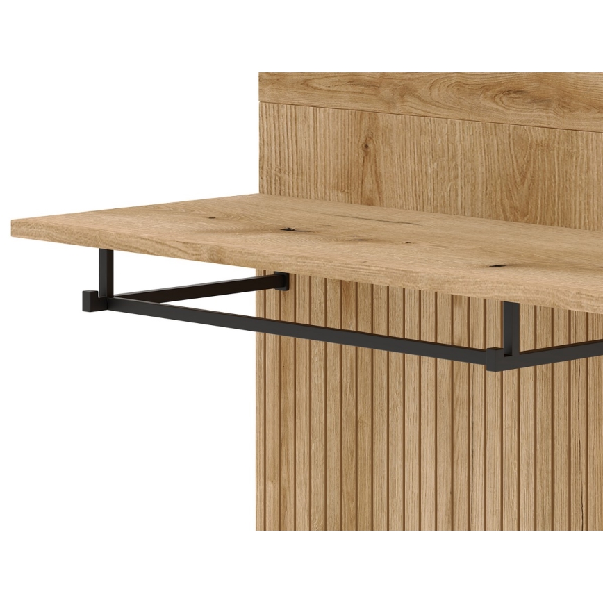 Predsobni zid SVEN sa ogledalom, smeđa/bijela