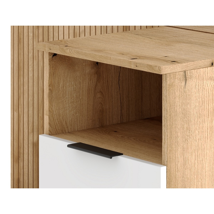 Predsobni zid SVEN sa ogledalom, smeđa/bijela