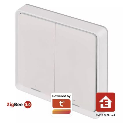 Prekidač s 2 tipke GoSmart Tuya bijela