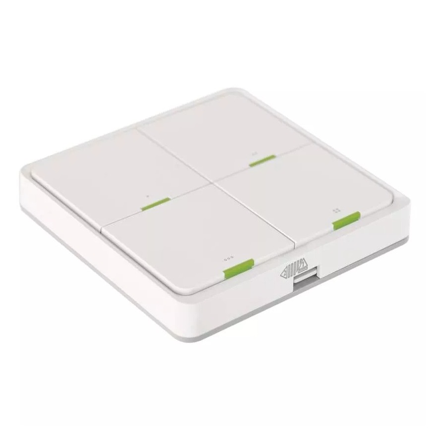 Prekidač s 4 tipke GoSmart 1xCR2430 Tuya bijela