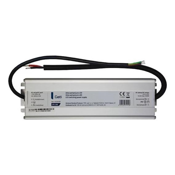 Prekidački izvor napajanja za LED trake 200W/12V IP67