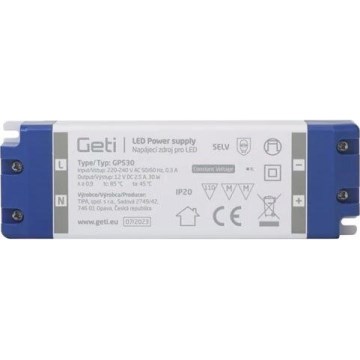 Prekidački izvor napajanja za LED trake 30W/12V IP20