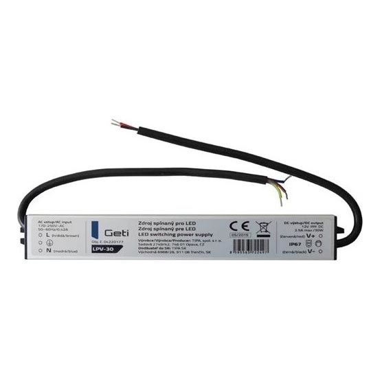 Prekidački izvor napajanja za LED trake 30W/12V IP67