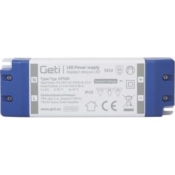Prekidački izvor napajanja za LED trake 80W/12V IP20