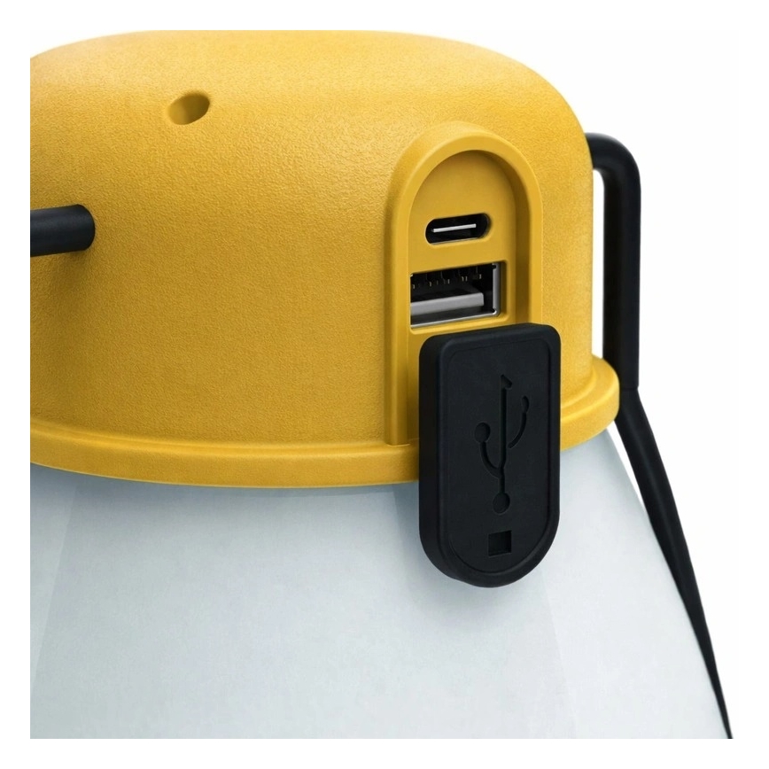 LED podesiva prijenosna punjiva lampa s funkcijom powerbanke LUMINA MINIO LED/5V 1800 mAh IP44 žuta