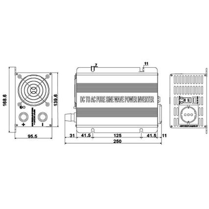 Pretvarač napona 600W/24V/230V