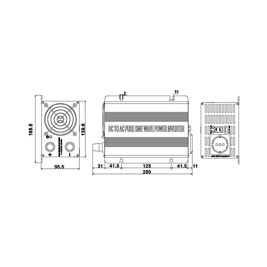 Pretvarač napona 600W/24V/230V