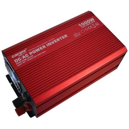 Pretvarač napona CARSPA 1000W/12/230V + USB