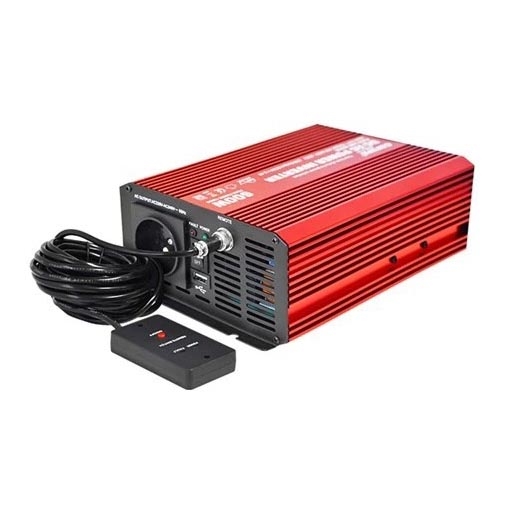 Pretvarač napona CARSPA 600W/12/230V + daljinski upravljač s kabelom