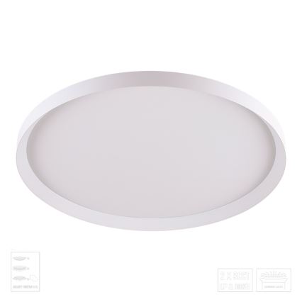 Prezent 17310 - LED stropna svjetiljka ADRA LED/42W/230V + LED/13W 3000/4000/6000K Ø 48,5 cm bijela