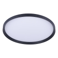 Prezent 17311 - LED stropna svjetiljka ADRA LED/42W/230V + LED/13W 3000/4000/6000K, promjer 48,5 cm, crna