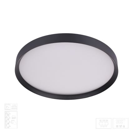 Prezent 17313 - LED prigušivo stropno svjetlo MAYSA LED/36W/230V 3000/4000/6000K pr. 39,5 cm crno