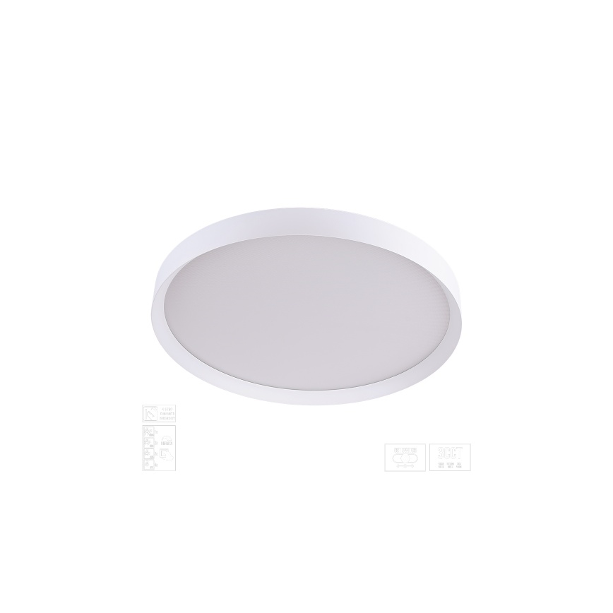 Prezent 17316 - LED prigušivo stropno svjetlo MAYSA LED/72W/230V 3000/4000/6000K prom. 77 cm bijela