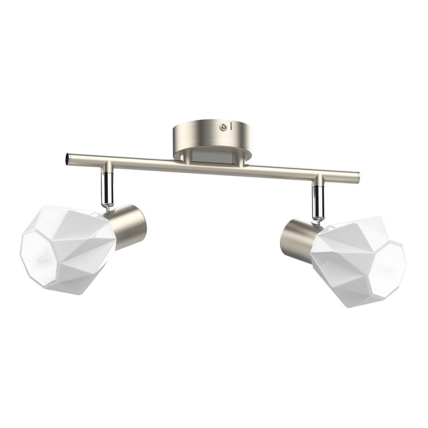 Prezent 27510 - Reflektorska svjetiljka METIS 2xE14/40W/230V mat krom