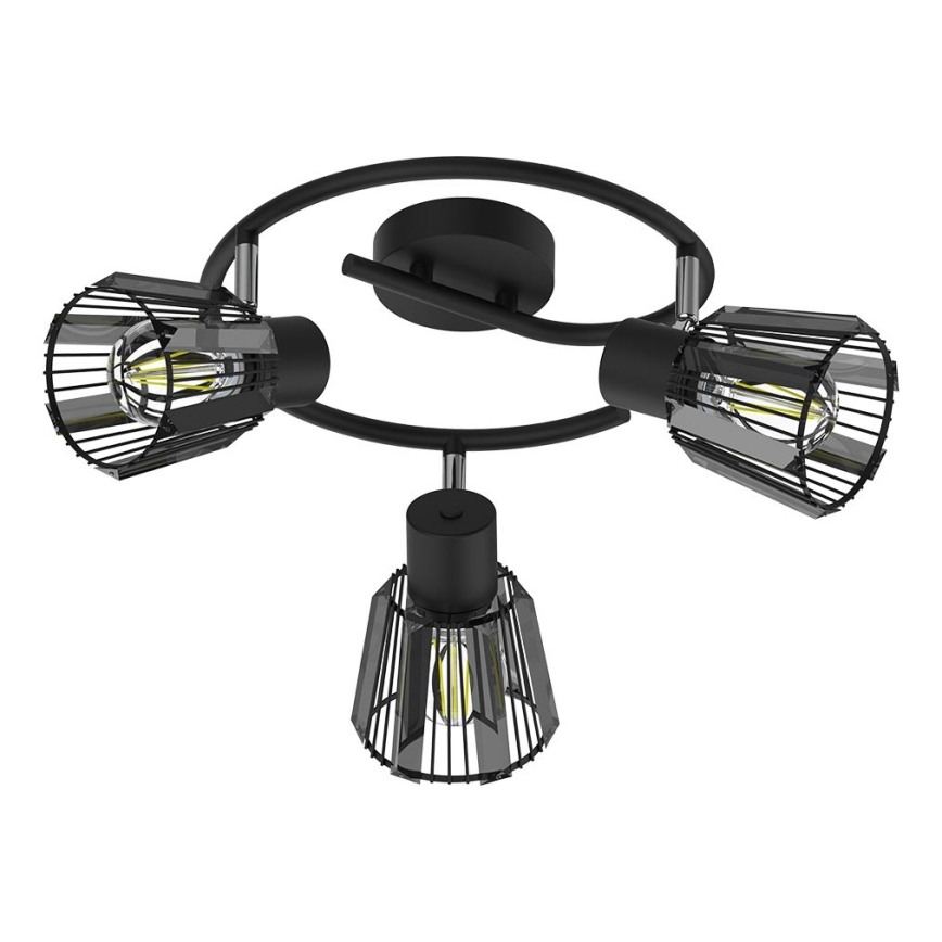 Prezent 27518 - Reflektorska svjetiljka PONTEO 3xE27/40W/230V crna