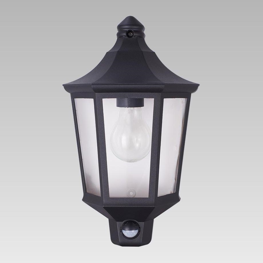 Prezent 31601 - Vanjsko svjetlo s senzorom TULSA 1xE27/60W/230V IP44