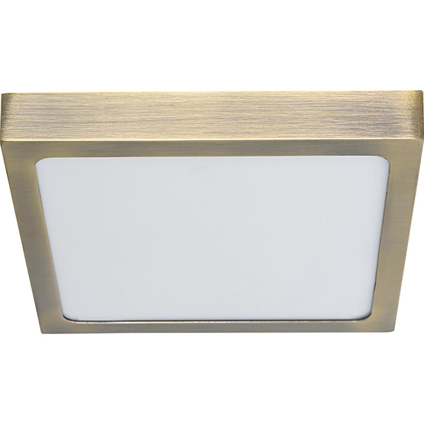 Prezent 49064 - LED Stropna svjetiljka LENYS LED/22W/230V 4000K 22,5x22,5 cm mesing