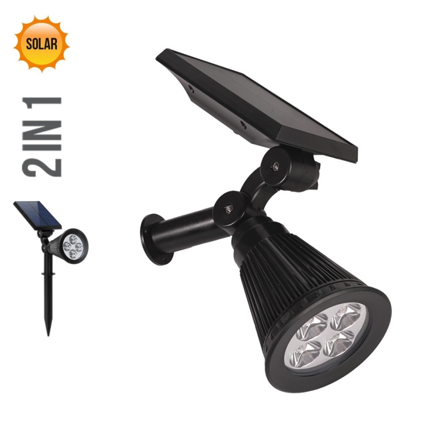 Prezent 65286 - LED Solarna svjetiljka 2u1 LION LED/2W/3,7V IP44 2220 mAh