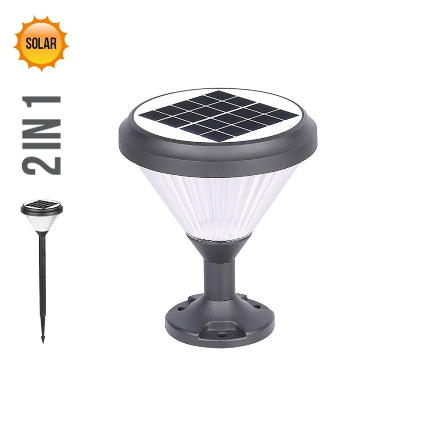 Prezent 65291 - LED Solarna svjetiljka 2u1 AKRA LED/10W/3,2V IP65 2000 mAh