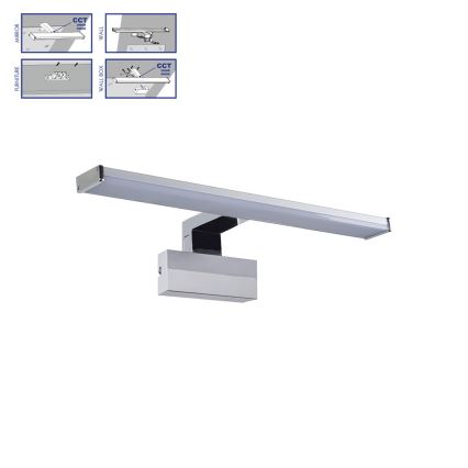 Prezent 70226  - LED Rasvjeta za ogledalo u kupaonici TREMOLO PLUS LED/8W/230V IP44 3000/4000K 40 cm