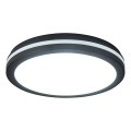 Prezent 70334 - LED prigušiva vanjska stropna svjetiljka GARDEN LED/20W/230V 3000/4000/6000K IP65 pr. 23 cm crna