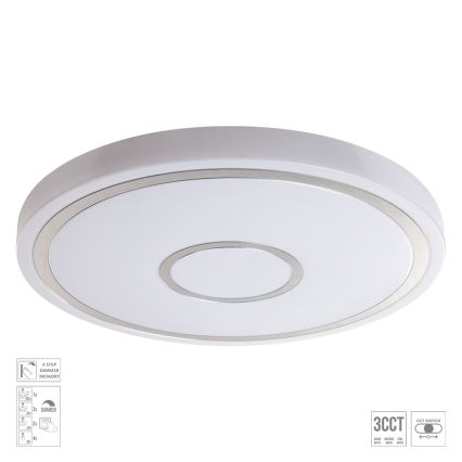 Prezent 71342 - Prigušivo stropno LED svjetlo MOZAN LED/40W/230V 3000/4000/6500K Ø 48 cm bijela