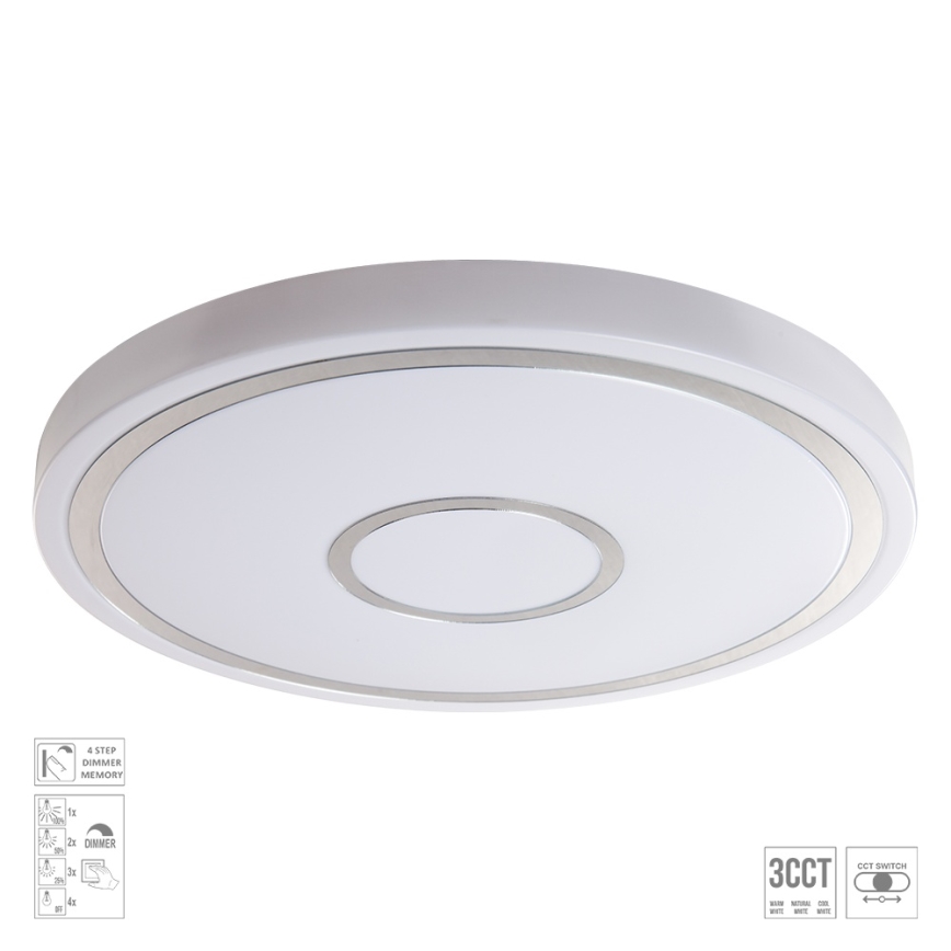 Prezent 71342 - Prigušivo stropno LED svjetlo MOZAN LED/40W/230V 3000/4000/6500K Ø 48 cm bijela