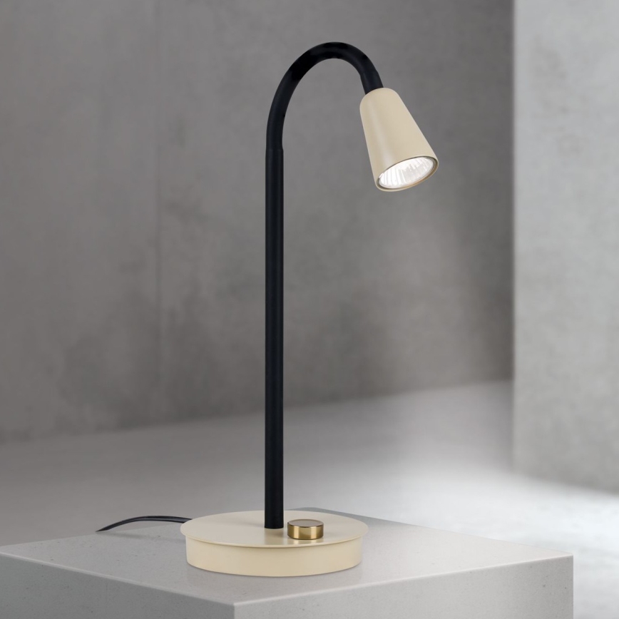 Prigušiva fleksibilna stolna lampa DOTTY 1xGU10/10W/230V bež/crna