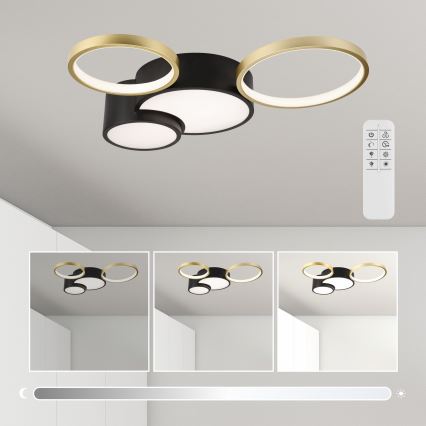 Prigušiva stropna svjetiljka ALIZEE LED/30W/230V 3000-6500K crna/zlatna