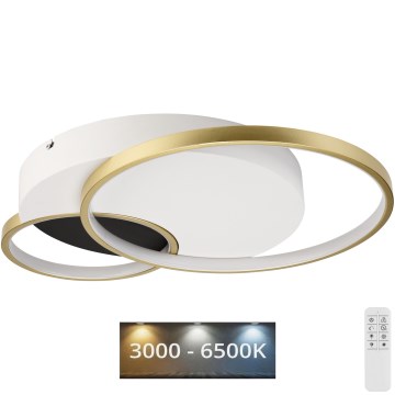 Prigušiva stropna svjetiljka BENITO LED/31W/230V 3000-6500K bijela/zlatna