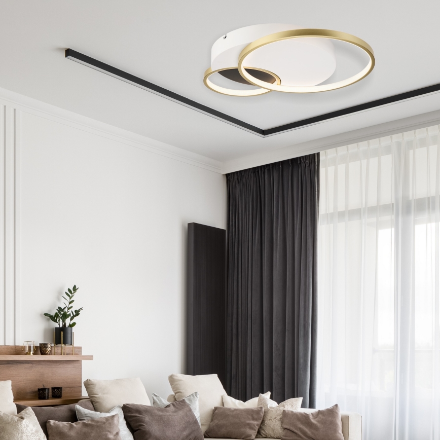 Prigušiva stropna svjetiljka BENITO LED/31W/230V 3000-6500K bijela/zlatna