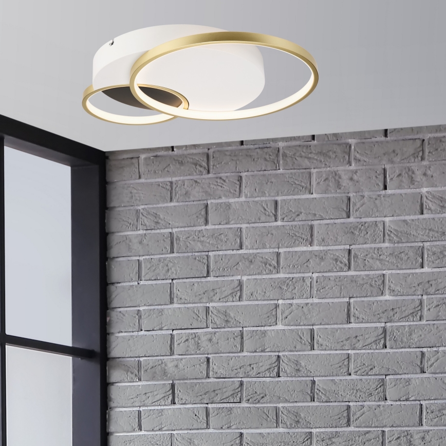 Prigušiva stropna svjetiljka BENITO LED/31W/230V 3000-6500K bijela/zlatna