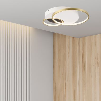Prigušiva stropna svjetiljka BENITO LED/31W/230V 3000-6500K bijela/zlatna