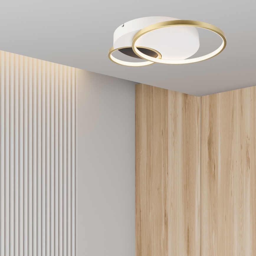 Prigušiva stropna svjetiljka BENITO LED/31W/230V 3000-6500K bijela/zlatna