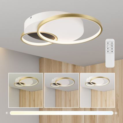 Prigušiva stropna svjetiljka BENITO LED/31W/230V 3000-6500K bijela/zlatna