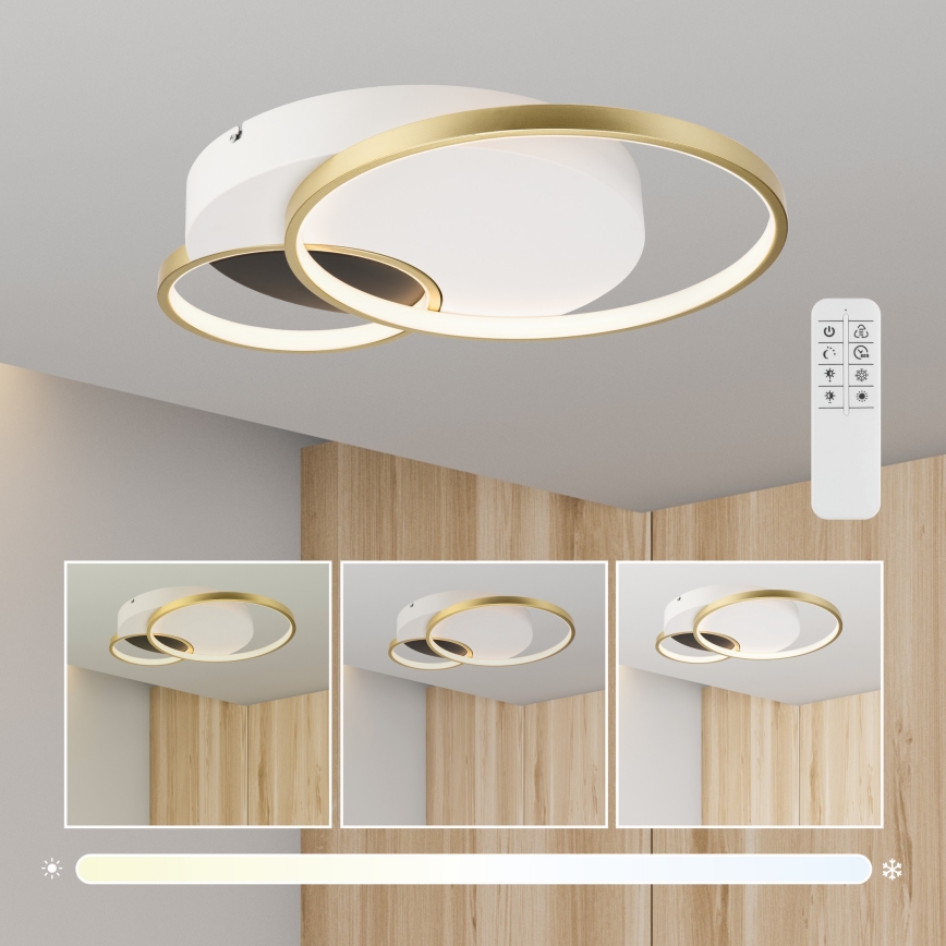 Prigušiva stropna svjetiljka BENITO LED/31W/230V 3000-6500K bijela/zlatna