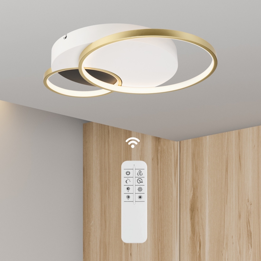 Prigušiva stropna svjetiljka BENITO LED/31W/230V 3000-6500K bijela/zlatna