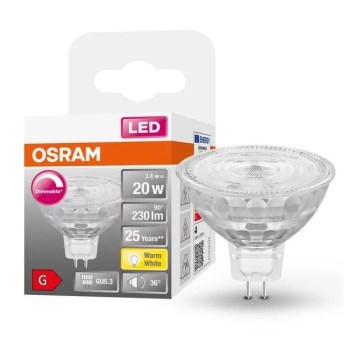 Prigušivačka LED žarulja GU5,3/3,4W/12V 2700K CRI 90 - Osram